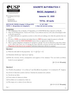 MA161 Assignment 1 202001 F2F Final
