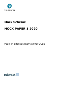 MARKING SCHEME 2020