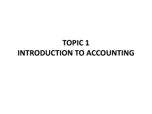 Fundamentals of Accounting Chapter 1 & 2