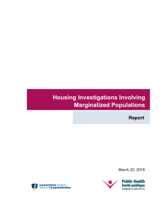 Housing Investigations Involving Marginalized Populations Full Report
