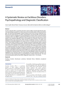 A Systematic Review on Factitious Disorder