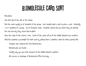 Biolmolecule Card Sort
