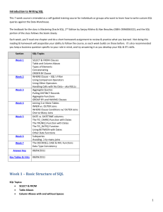 SQL Training