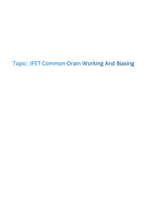 JFET Common Drain Load-Line and Biasing