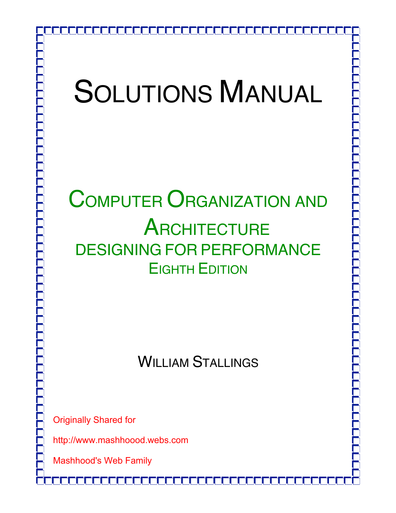 operating system william stallings 7th solution manual