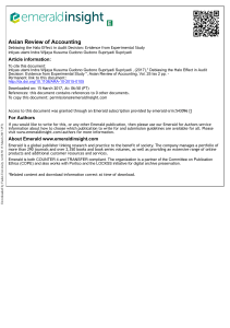 Halo Effect in Audit Decisions: Debiasing Strategies