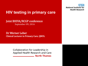HIV testing in primary care 2016 09 09 final
