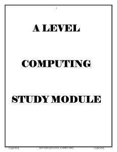 A LEVEL COMPUTING STUDY MODULE