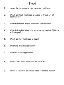 Blood questions and sentences (sort cards)