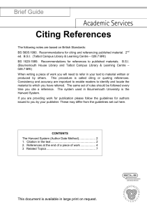 Citing References
