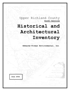 UpperRichlandCounty Historical and Architectural Inventory