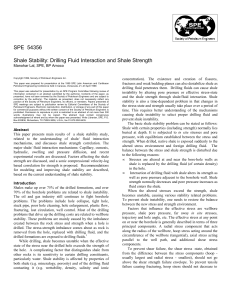 SPE 54356 Drilling Fluid Interaction and Shale Strength