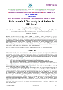 12 Failure mode Effect Analysis of Rollers in Mill Stand DE 