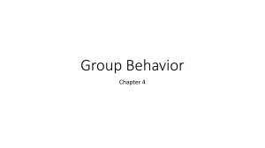 Chapter 4 Group Behavior- Work and Organizational Psychology