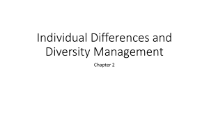 Chapter 2 - Individual Differences and Diversity Management