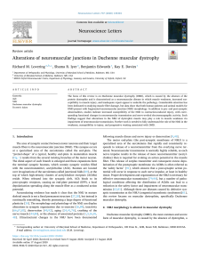 Alterations of neuromuscular junctions in Duchenne muscular dystrophy