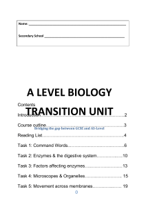 Biology Bridging Booklet