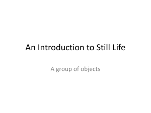 3. An Introduction to Still Life - A GROUP OF OBJECTS