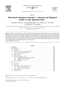 Plant-Based Anticancer Molecules: A Review