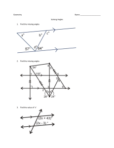 Finding Angles WS