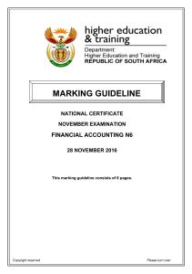 N6 Financial Accounting November 2016 Memorandum