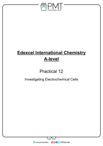 CP 12 - Investigating Electrochemical Cells