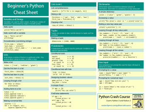 beginners python cheat sheet pcc
