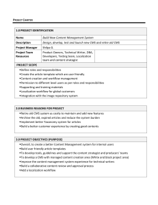 Project Charter New CMS development 