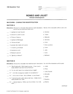 Romeo and Juliet Test (1)