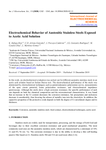 Electrochemical Behavior of Austenitic Stainless Steels Exposed