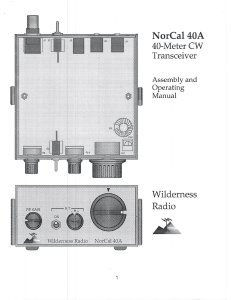 NorCal 40A Transceiver - Manual