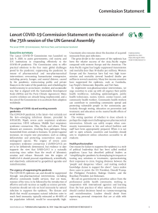 Lancet COVID-19 Commission Statement on COVID-19