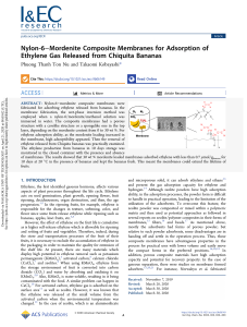 Nylon-6−Mordenite Composite Membranes for Adsorption of ethylene gas released from bananas
