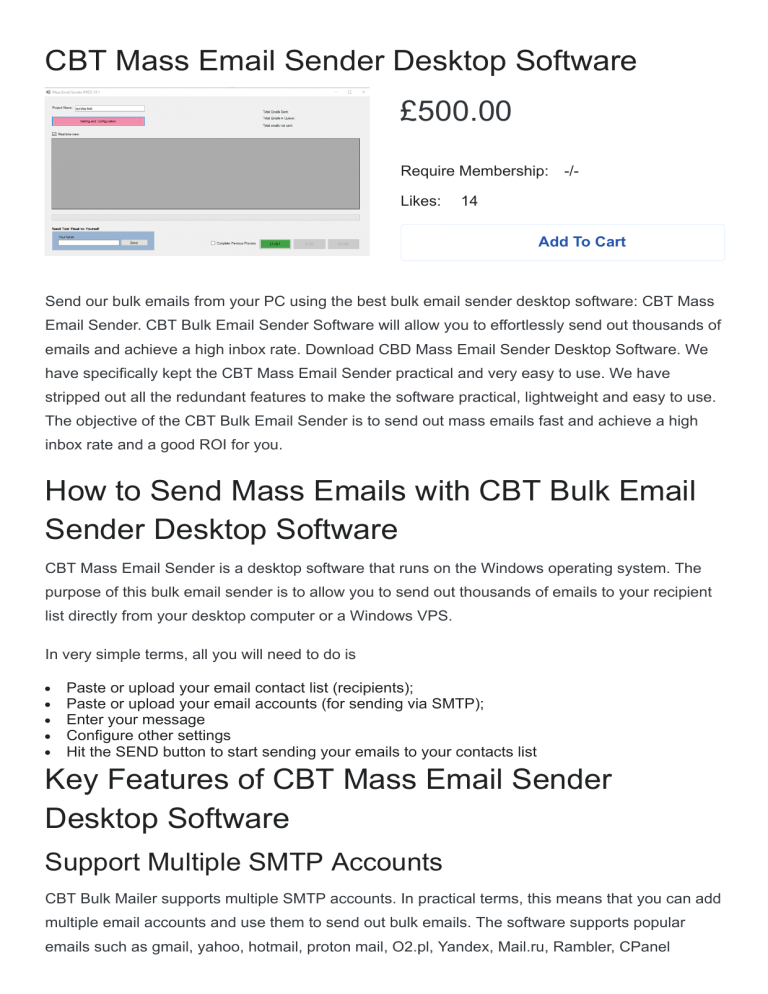 Send Bulk Emails With Cbt Mass Email Sender 4526