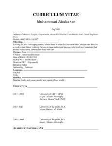Muhammad Abubakar cv