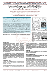 Orthodontic Management of a Maxillary Midline Diastema using Beggs Mechanics Case Report