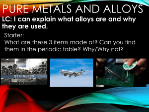 metals and alloys