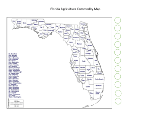 Florida Agriculture Commodity Map to fill in