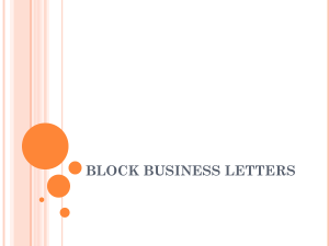 Block Business Letter Format