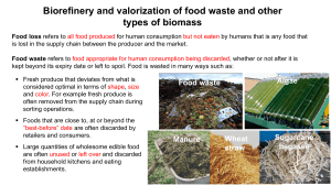 Introduction to biorefinery and valorization of biomass (wastes and algae) 15.9 2020 Final