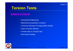 Chapter 10 Torsion Tests