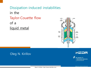 Taylor-Couette Flow Instabilities in Liquid Metals