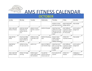 AMS fitness calendar October