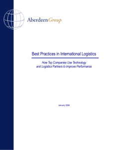 Best Practices in International Logistics