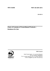 PEFC GD 2001-2014 Guidance for use of Chain of Custody 2014-06-23