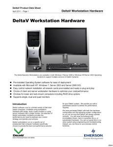 DeltaV Workstation Hardware - DeltaV Product Data Sheet - April 2011