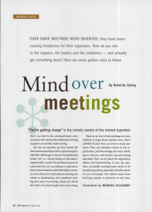 Mind over meeting