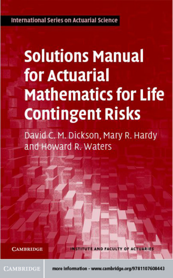 Solucion Actuarial Mathematics For Life