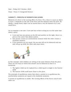 Integrated Science form 3- MOMENTS OF A FORCE lesson 2