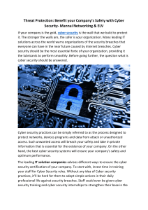 Threat Protection Benefit your Company’s Safety with Cyber Security- Mannai Networking & ELV